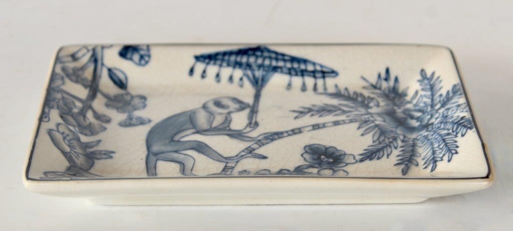 Small Blue Monkey Plate